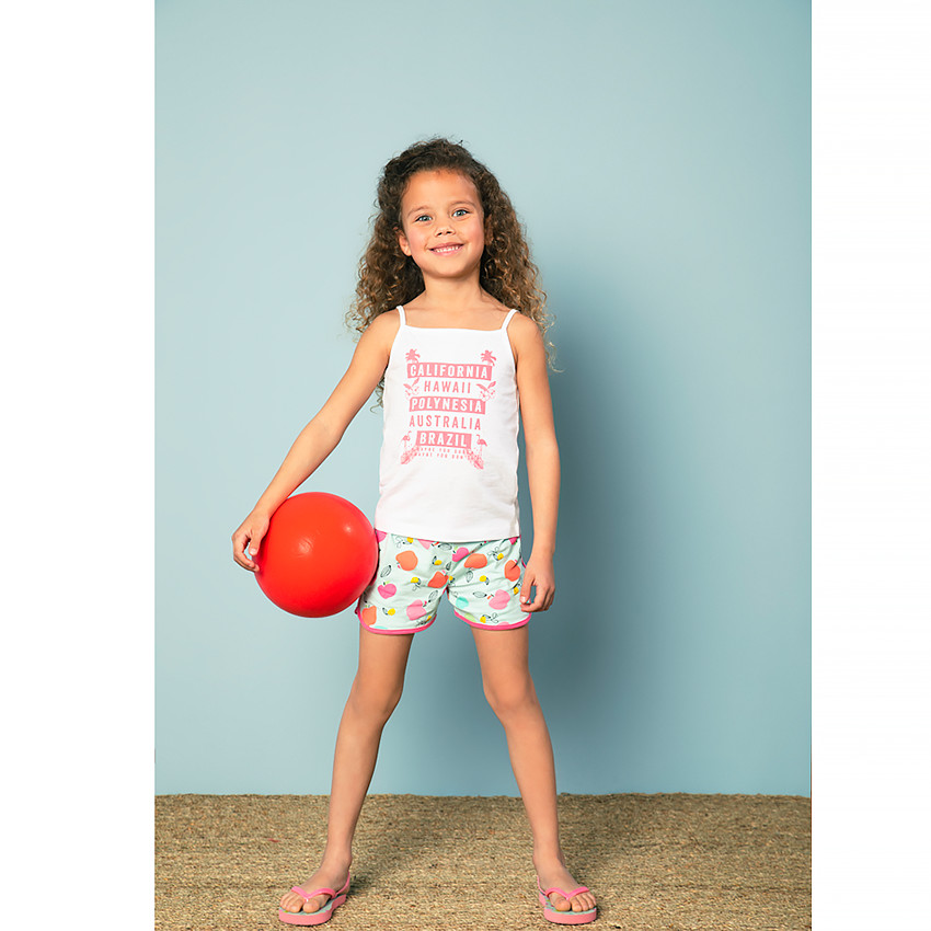 Débardeur en jersey print fantaisie pour fille 