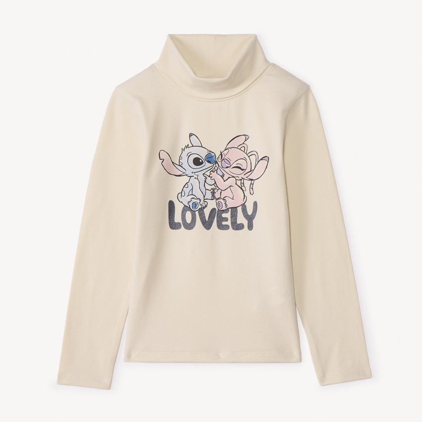 Sous-pull col roulé Stitch & Angel Disney pour fille 
