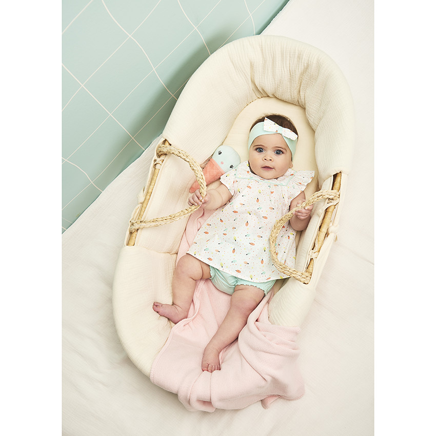 Ensemble tunique imprimé glaces et bloomer pour bébé fille 