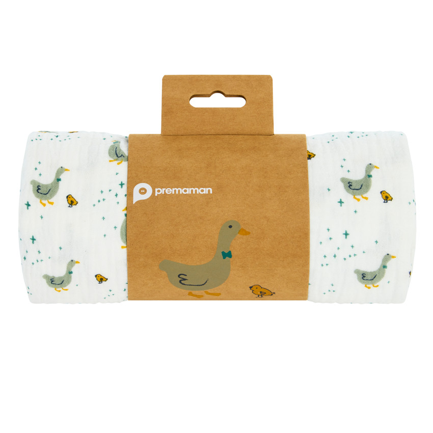 Lange imprimé oies 100 x 100 cm 