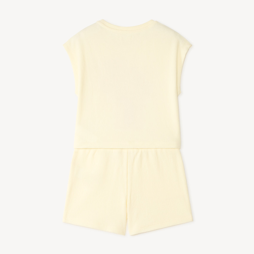 Ensemble débardeur + short broderie timbre pour fille 
