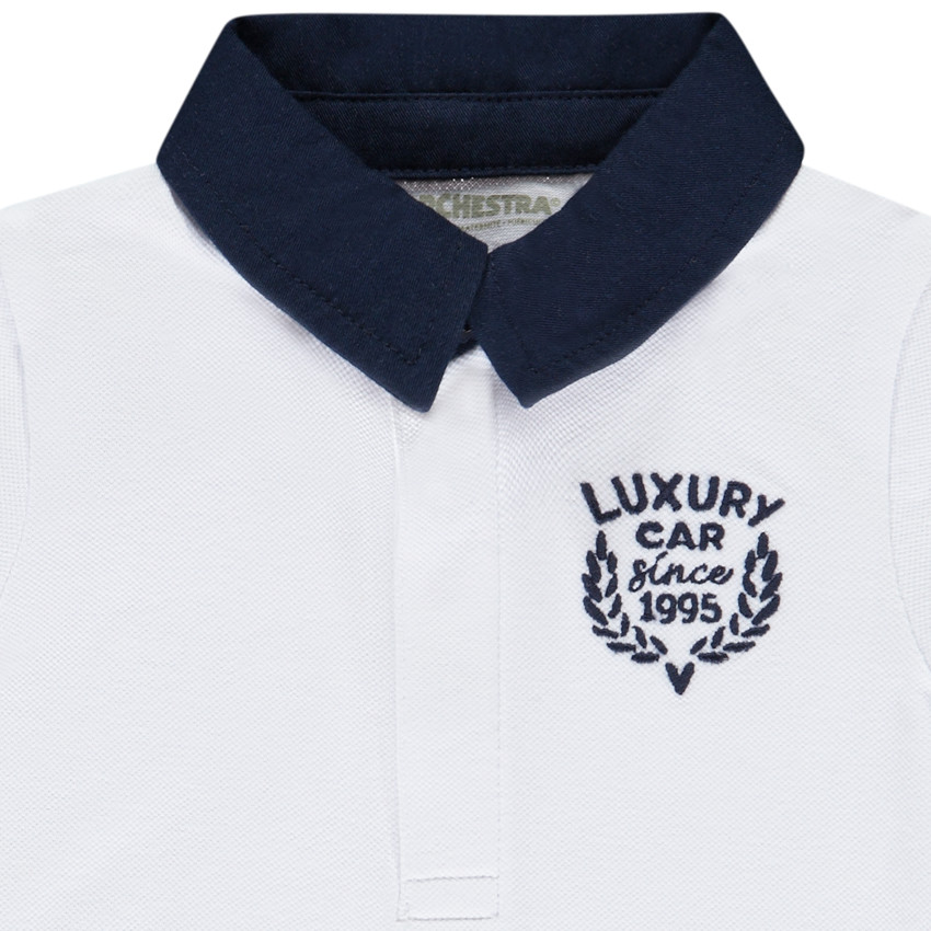 Polo manches courtes à blason brodé pour bébé garçon 