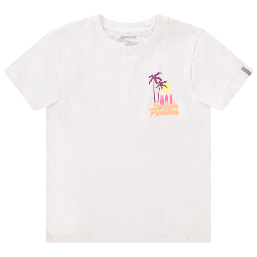 T-shirt manches courtes en jersey print surfer pour garçon