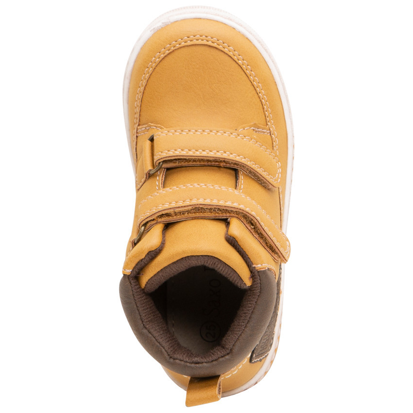 Bottillons camel effet cuir à scratchs pour enfant garçon Main Bottillons camel effet cuir à scratchs pour enfant garçon