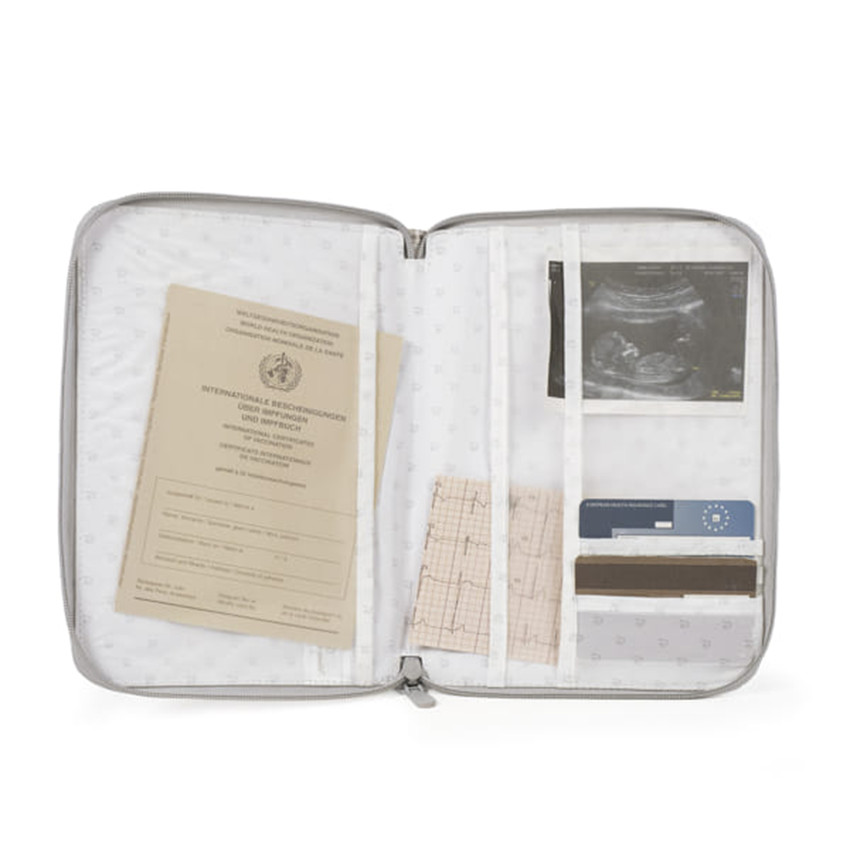 Carnet de santé Little Bloom Fleurs Gris 