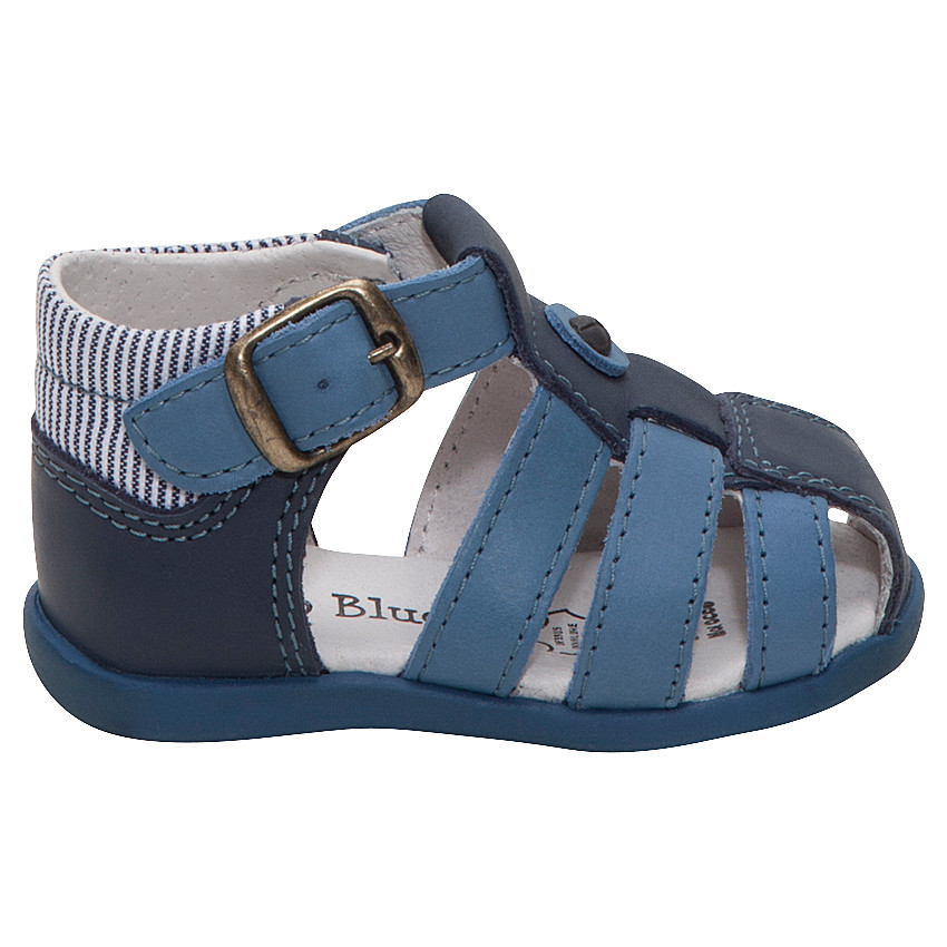 Nu-pieds en cuir avec boucle réglable