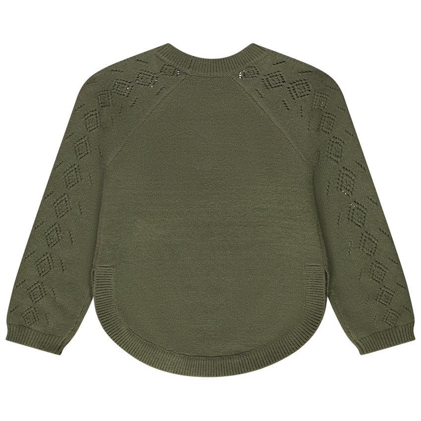 Pull en tricot avec broderie pour fille 