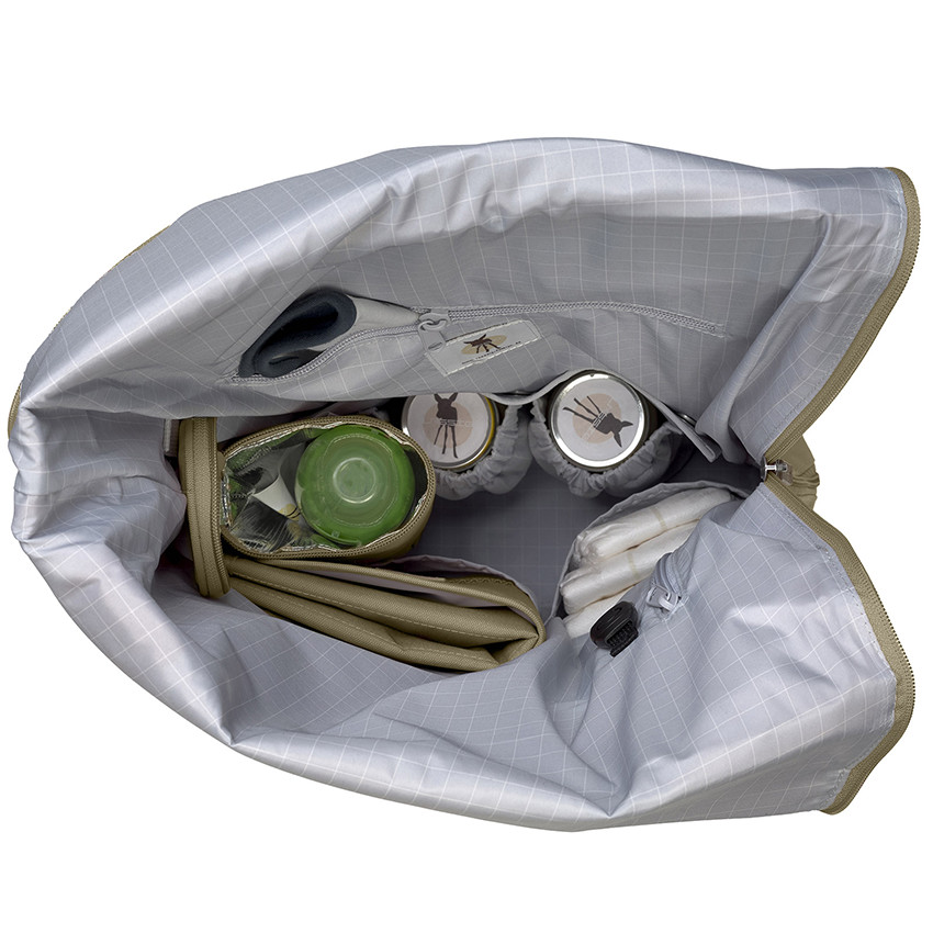 Sac à dos à langer Rolltop Green Label - Olive  
