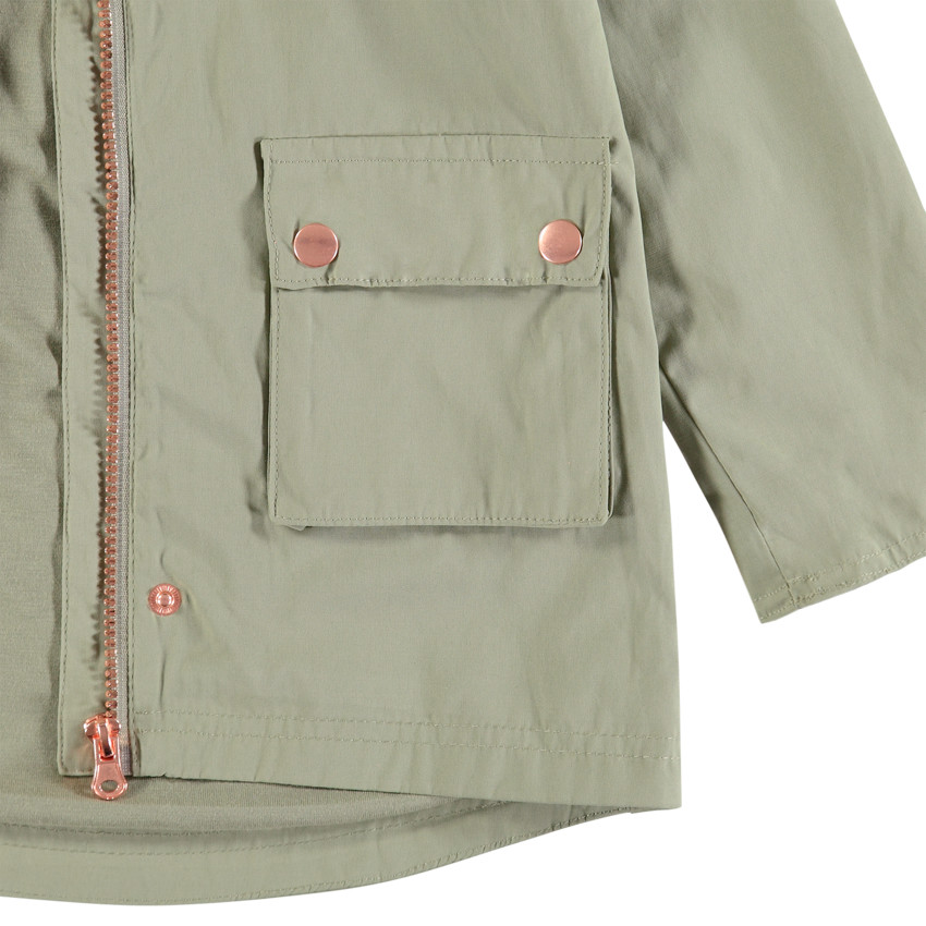 Parka à capuche à badges esprit army 
