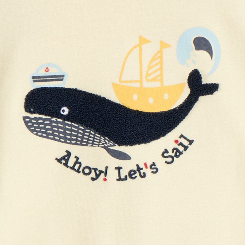 Ensemble de jogging en molleton motif baleine pour bébé garçon 