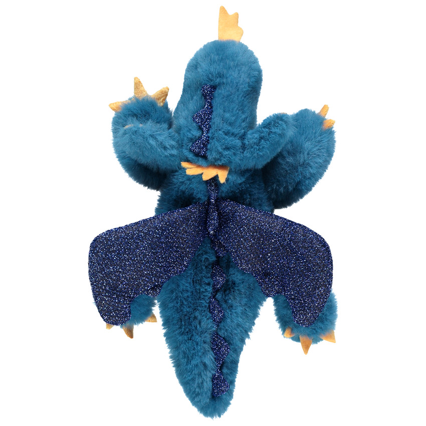 Doudou dragon en peluche pailleté 
