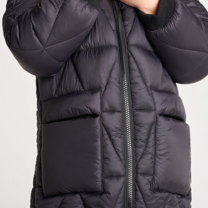 Doudoune réversible sherpa + matelassage triangle fille 