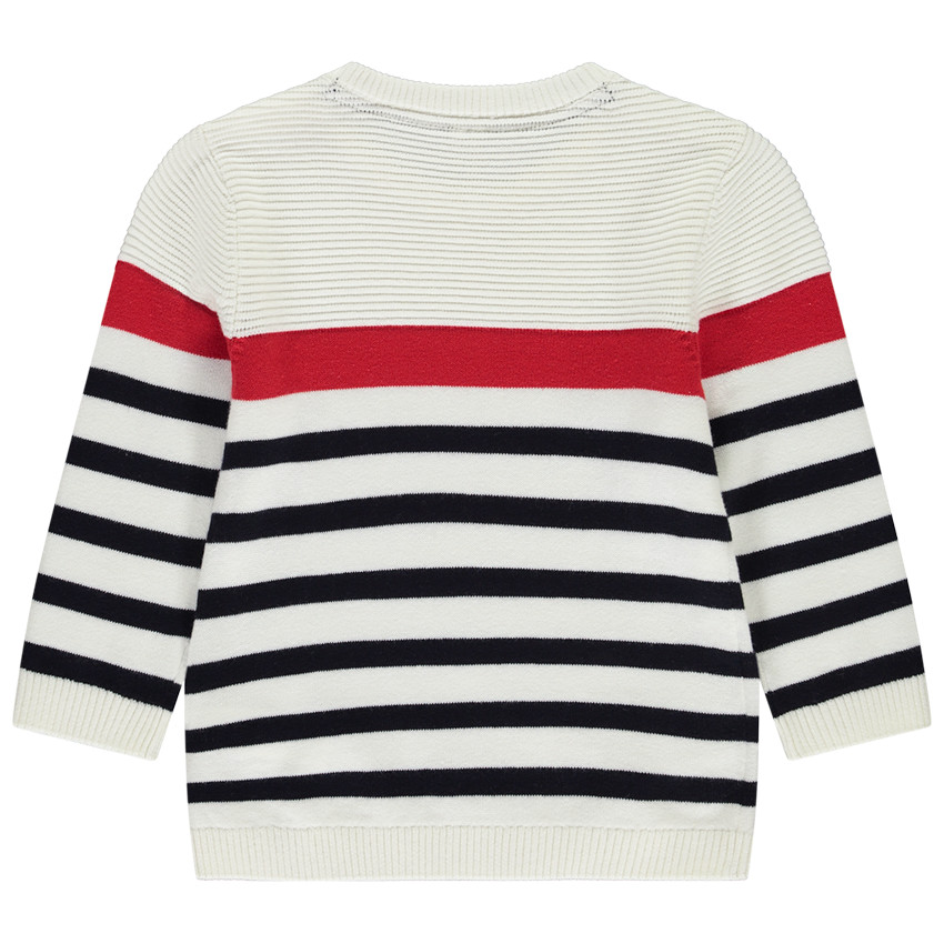 Pull rayé en tricot fantaisie pour bébé garçon 
