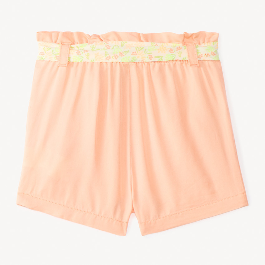 Short avec ceinture à nouer imprimé fleuri pour bébé fille 
