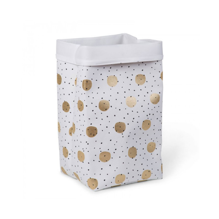 Panier de rangement pliable Boules dorées - 32 x 32 x 60 cm 