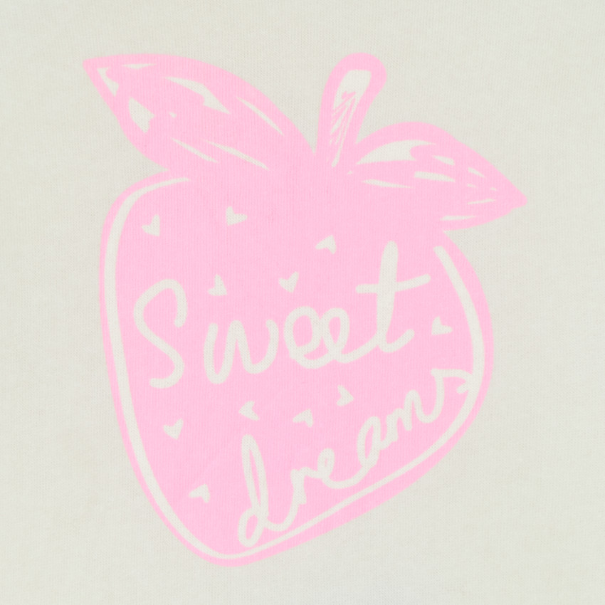 Sweat molleton print fraise pour bébé fille 