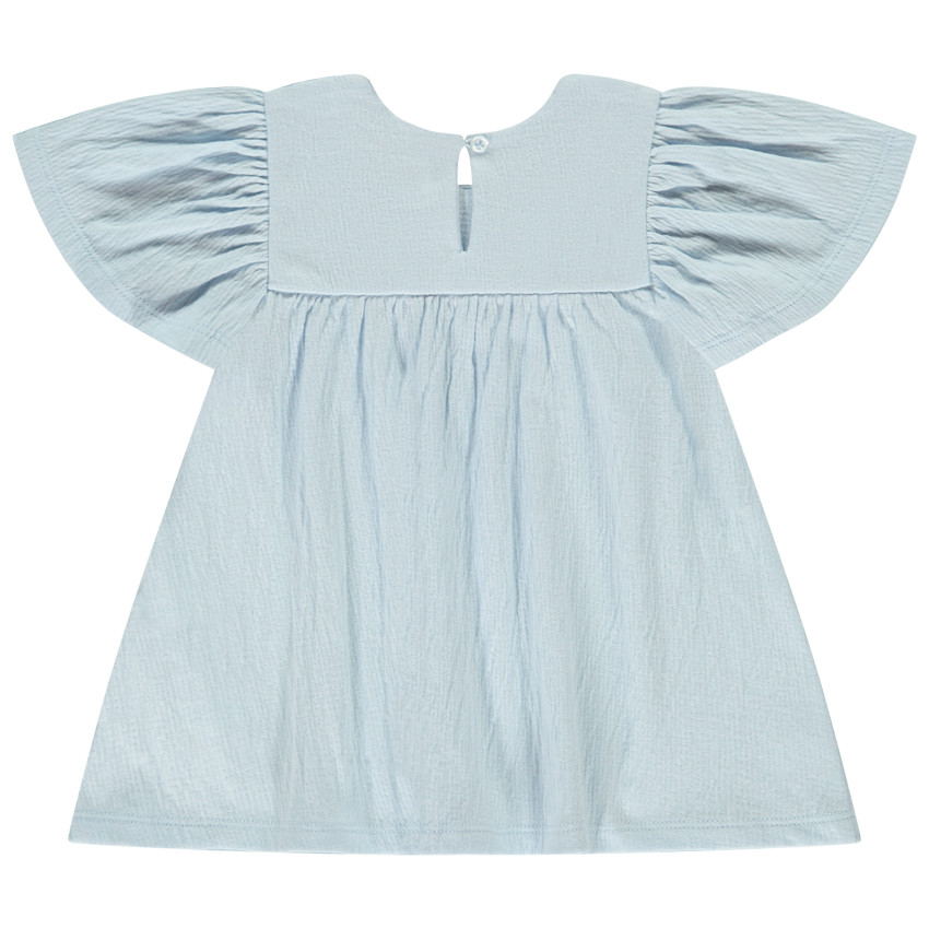 Tunique manches courtes en crochet fantaisie pour bébé fille 