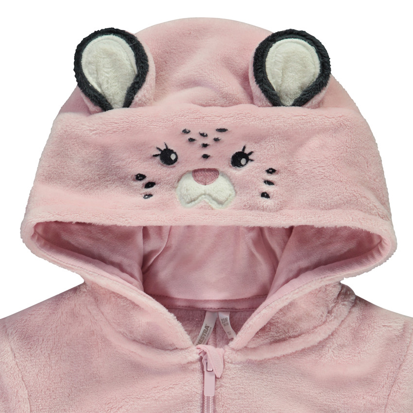 Surpyjama ludique lionne en sherpa pour bébé fille 