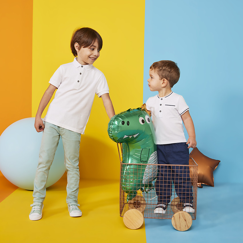 Pantalon uni en toile pour bébé garçon 