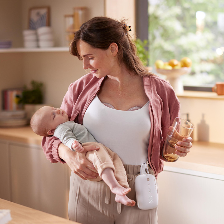 Tire-lait électrique double mains libres blanc 