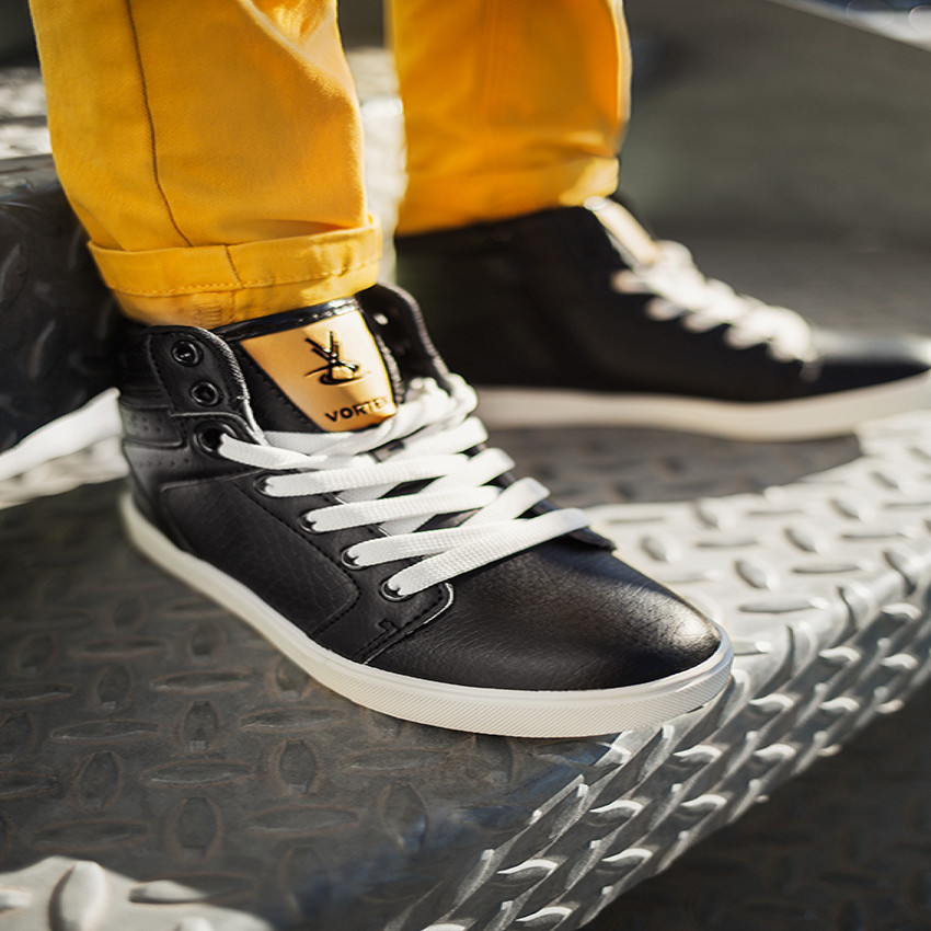 Baskets montantes à lacets et zip VORTEX by Maître GIMS 