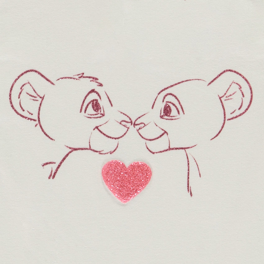 T-shirt manches courtes print Le Roi Lion pour bébé fille 