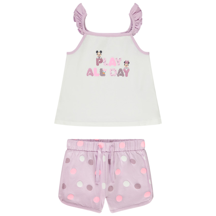 Ensemble débardeur et short Minnie Disney pour bébé fille 