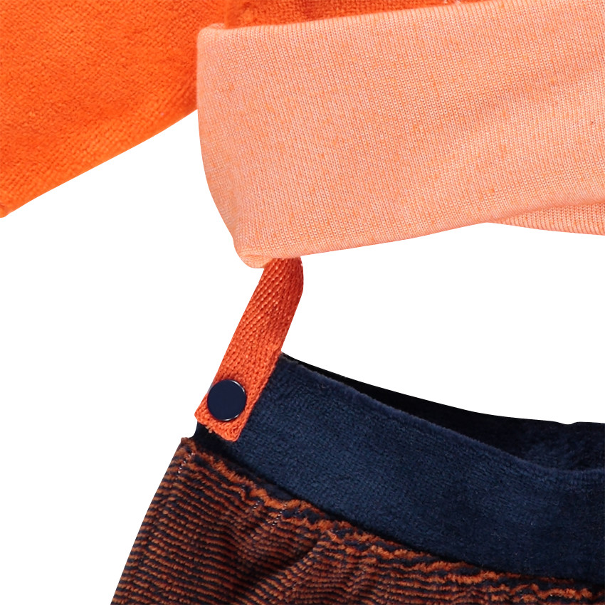 Pyjama en velours avec ours printé 