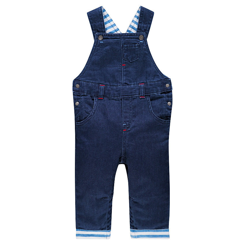 Salopette longue en molleton effet jeans 