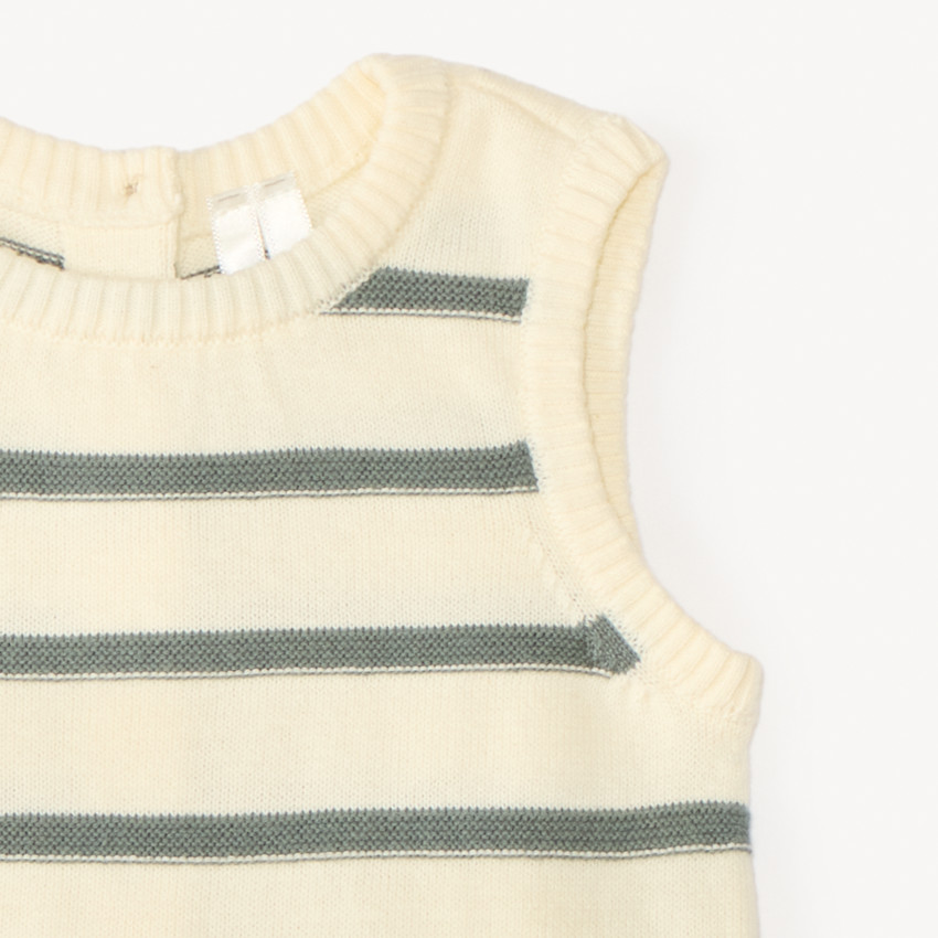 Ensemble 2 pièces débardeur + bloomer en tricot pour bébé garçon 