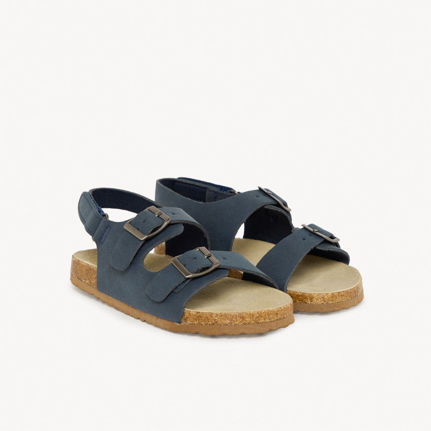 Sandales à double boucles avec lanière à scratch pour garçon