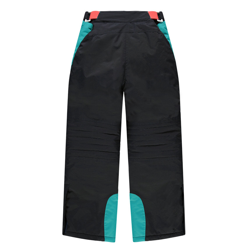 Junior - Pantalon de ski à poches zippées avec empiècements turquoise 