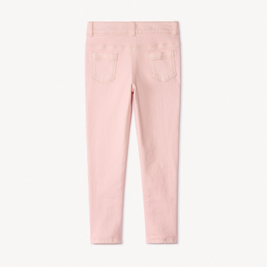 Jean slim uni à rivets pour fille 