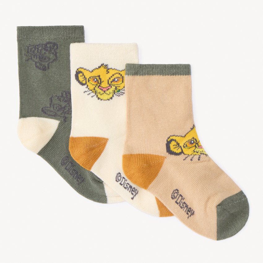 Lot de 3 paires de chaussettes Roi Lion Disney pour bébé garçon