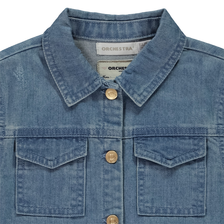 Surchemise en jean effet used pour fille 