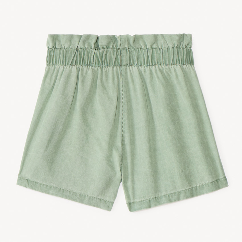 Short en tencel avec nœuds décoratifs pour fille 