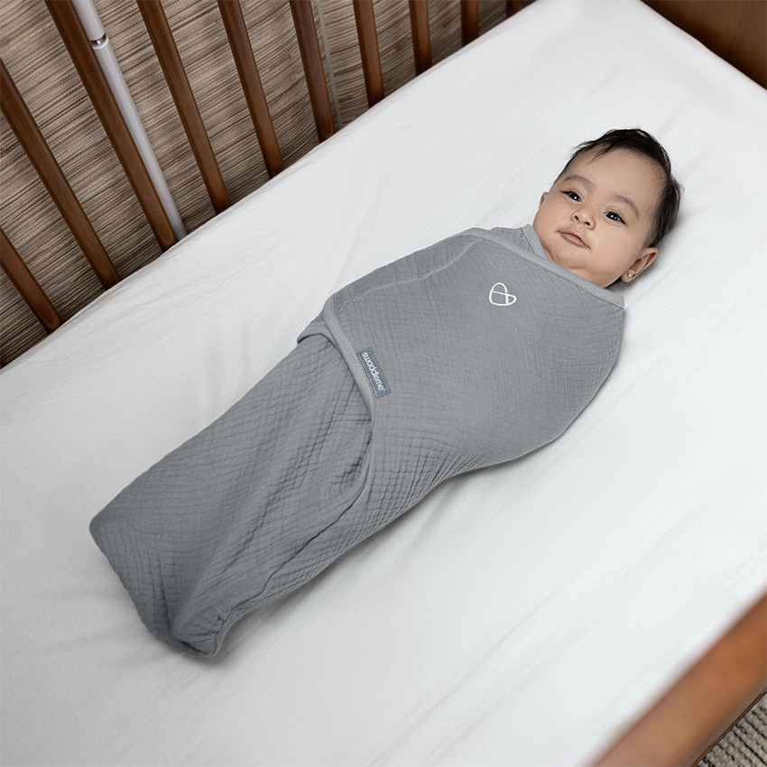 Couverture à emmailloter 0-3 mois gris 