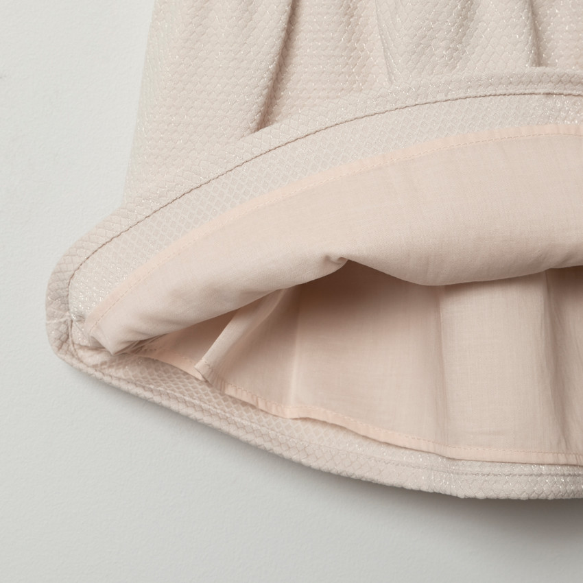 Robe de cérémonie sans manches en maille fantaisie et noeud 