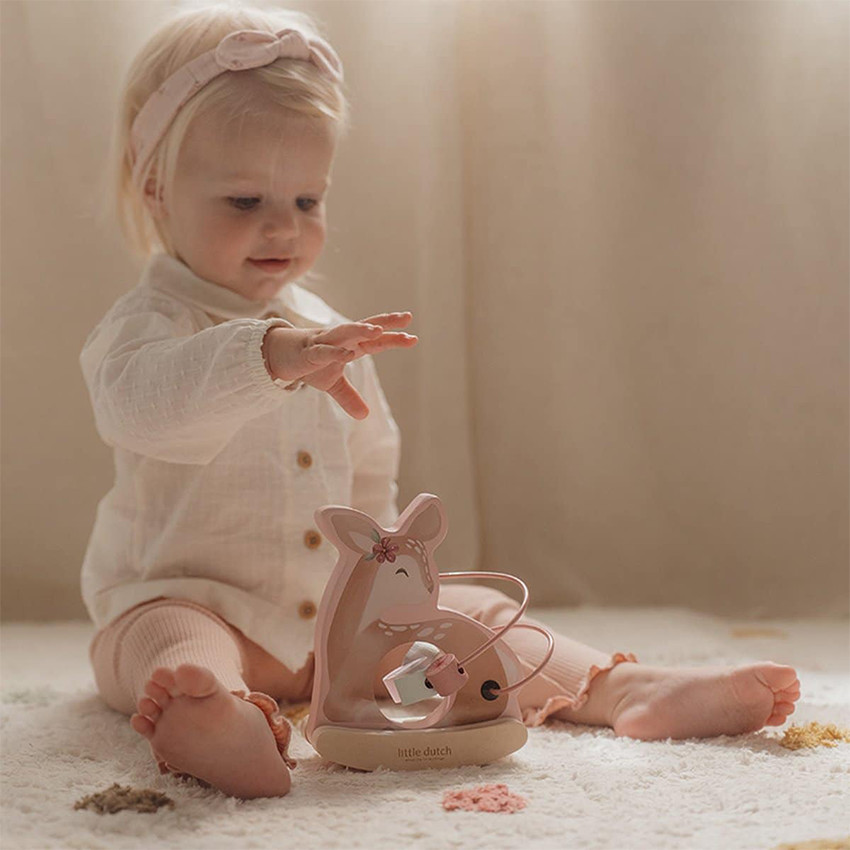 Mini boulier à bascule faon en bois Fairy Garden 