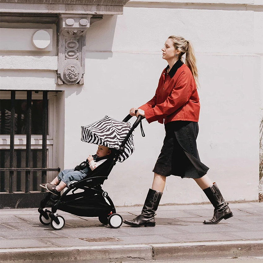 Poussette Stokke® YOYO³ à partir de 6 mois - cadre blanc/zèbre 