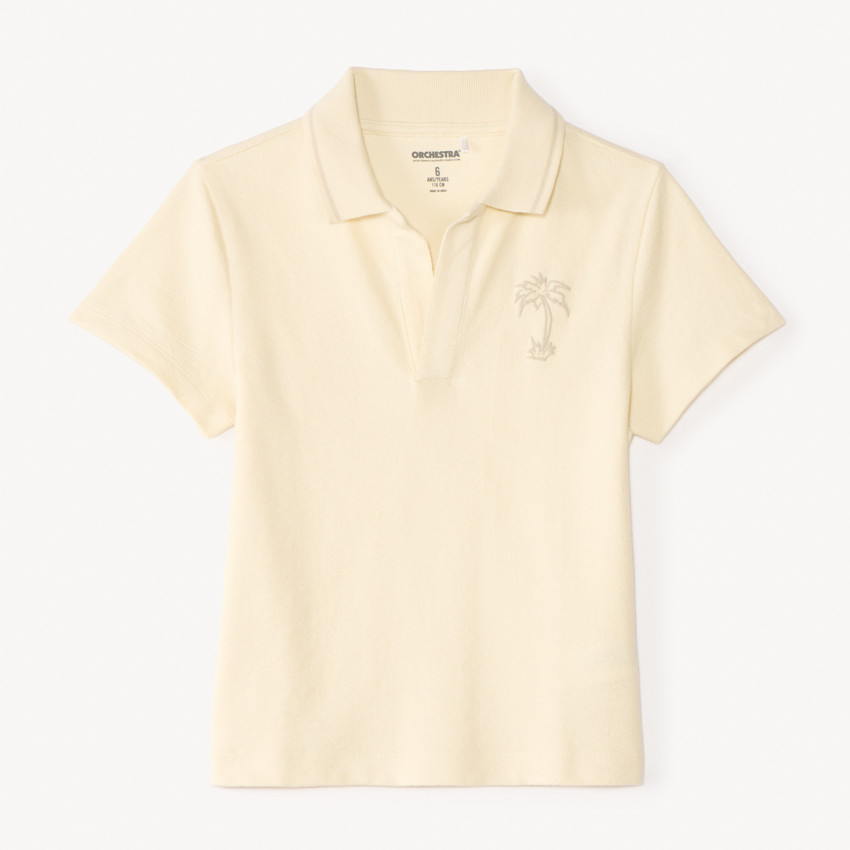 Polo manches courtes motifs fantaisie pour garçon