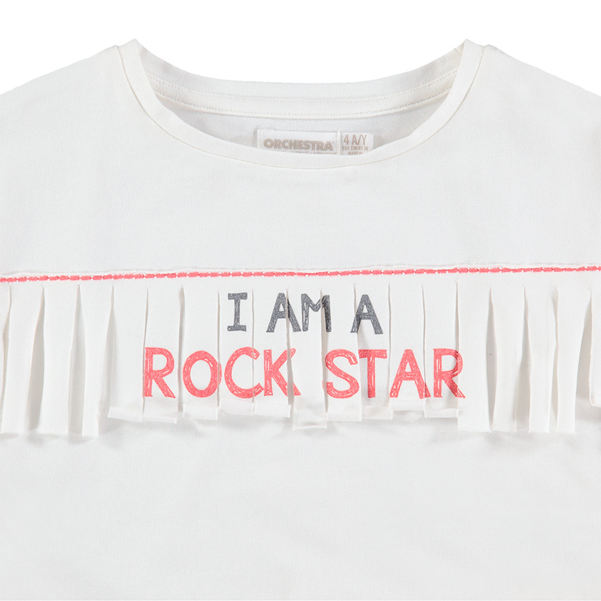 Ensemble avec tee-shirt à franges et short en jersey printé 