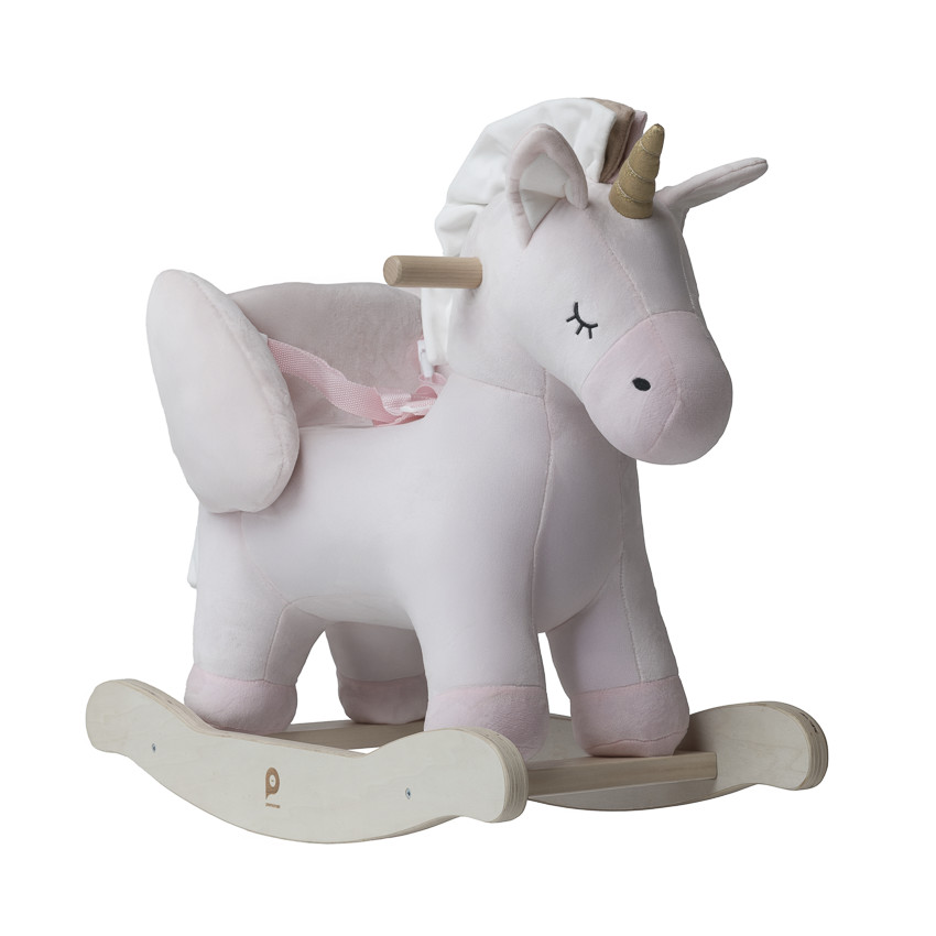 Licorne à bascule rose clair