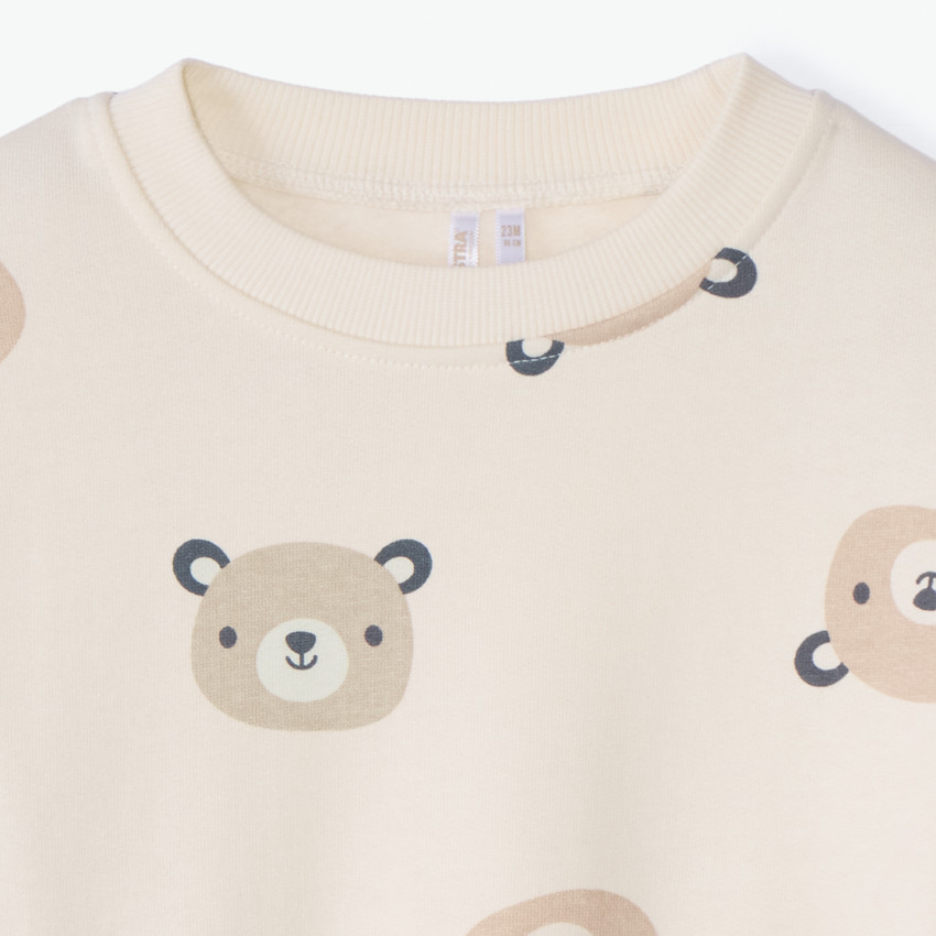 Sweat molleton oversize imprimé oursons pour bébé 