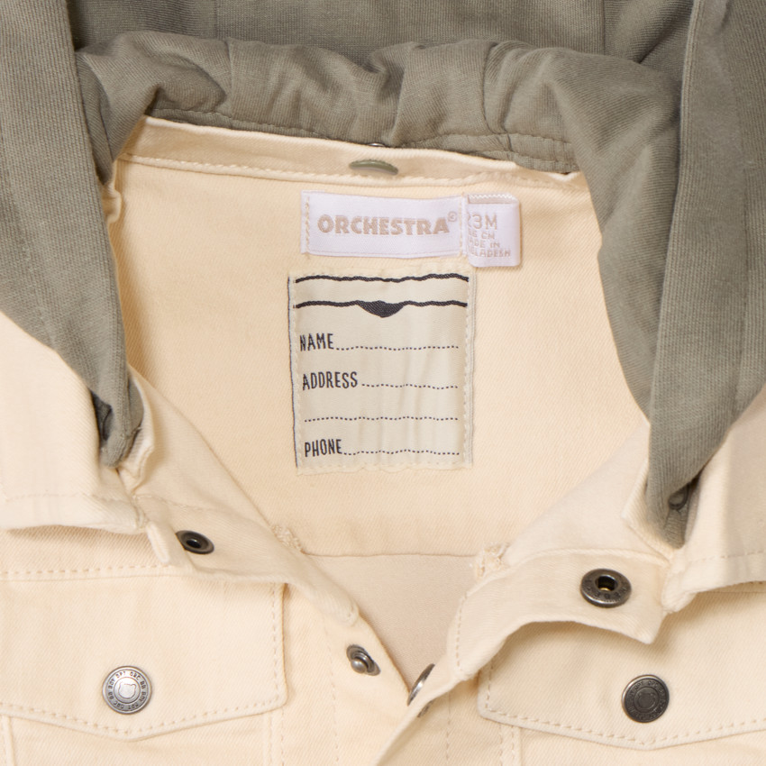 Veste en jean à capuche amovible pour bébé garçon 