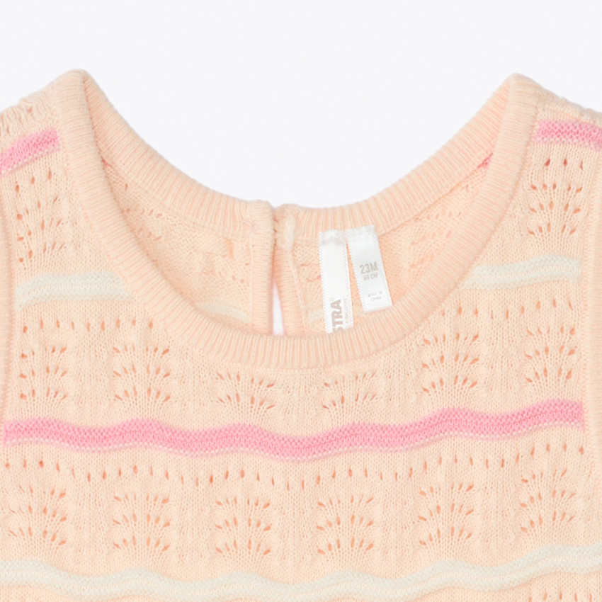 Débardeur en maille tricot fantaisie pour bébé fille 