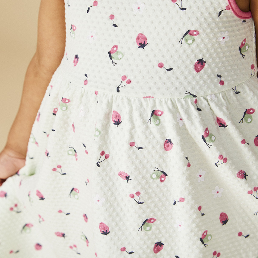 Robe imprimé fantaisie en jersey cloqué pour bébé fille 
