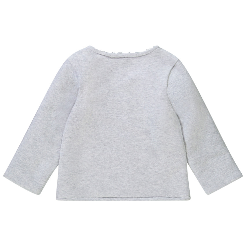 Gilet en molleton uni avec détails fantaisie pour bébé garçon 