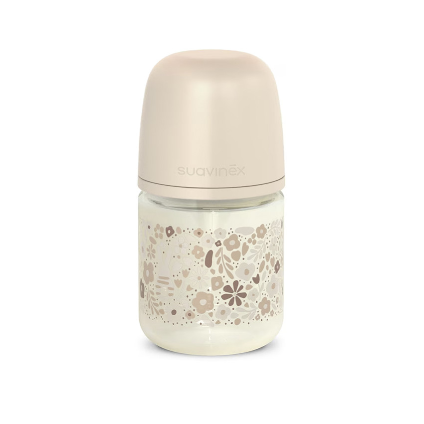 Biberon en verre avec tétine symétrique SX Pro S 120ml Liberty beige