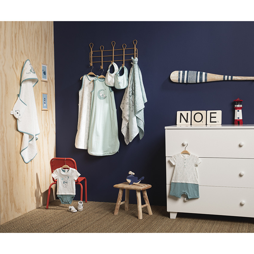 Set de bain en éponge broderie Winnie l'Ourson Disney pour bébé garçon 